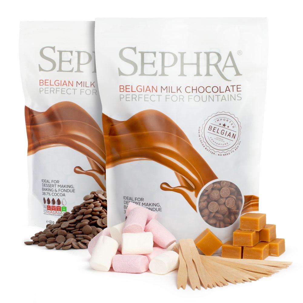 Sephra Milk Chocolate Fountain Fondue Pack for 20 Guests